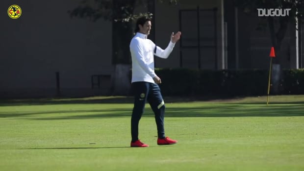 Solari joins his players in gym session
